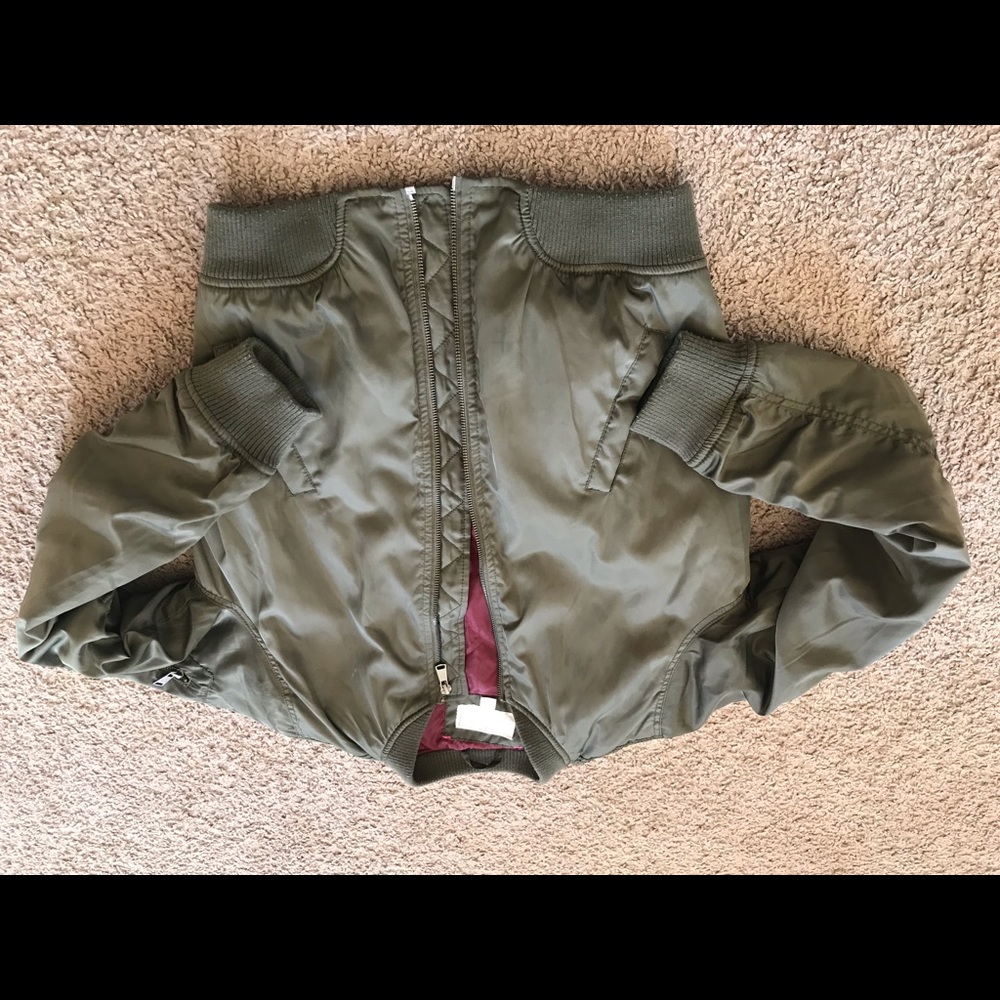 xhilaration khaki bomber jacket